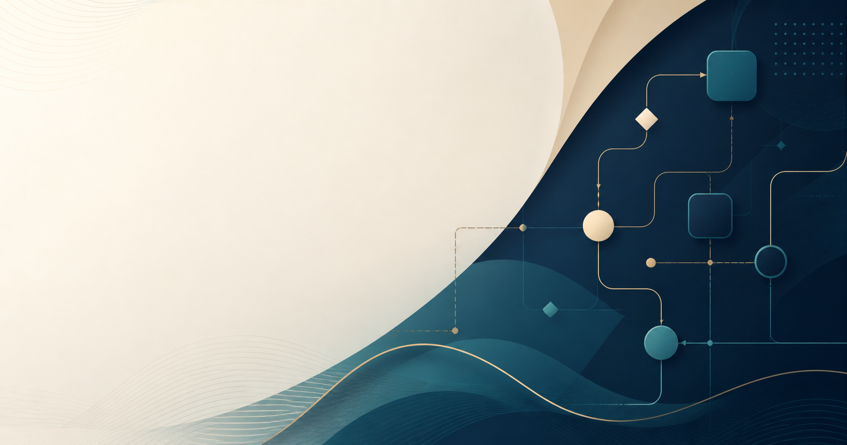 Abstract workflow diagram representing business process management and BPM training